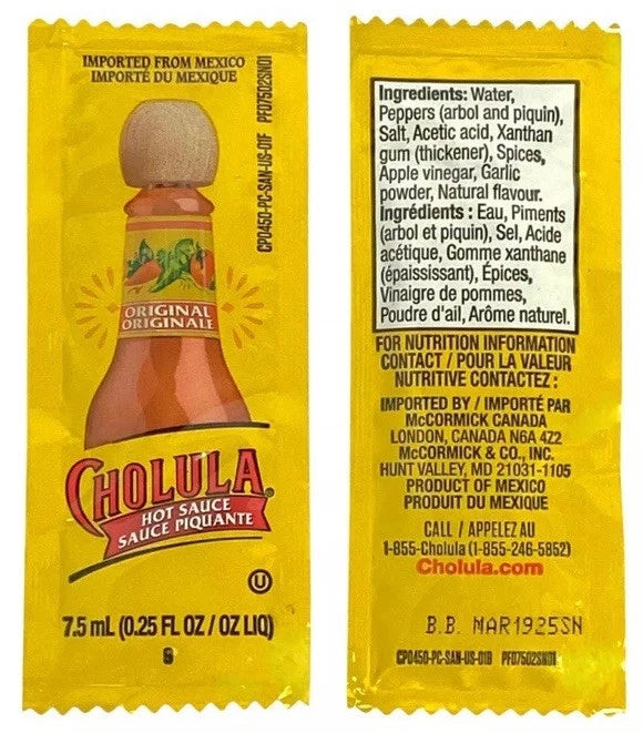 Cholula Hot Sauce Packets - (5 Count)